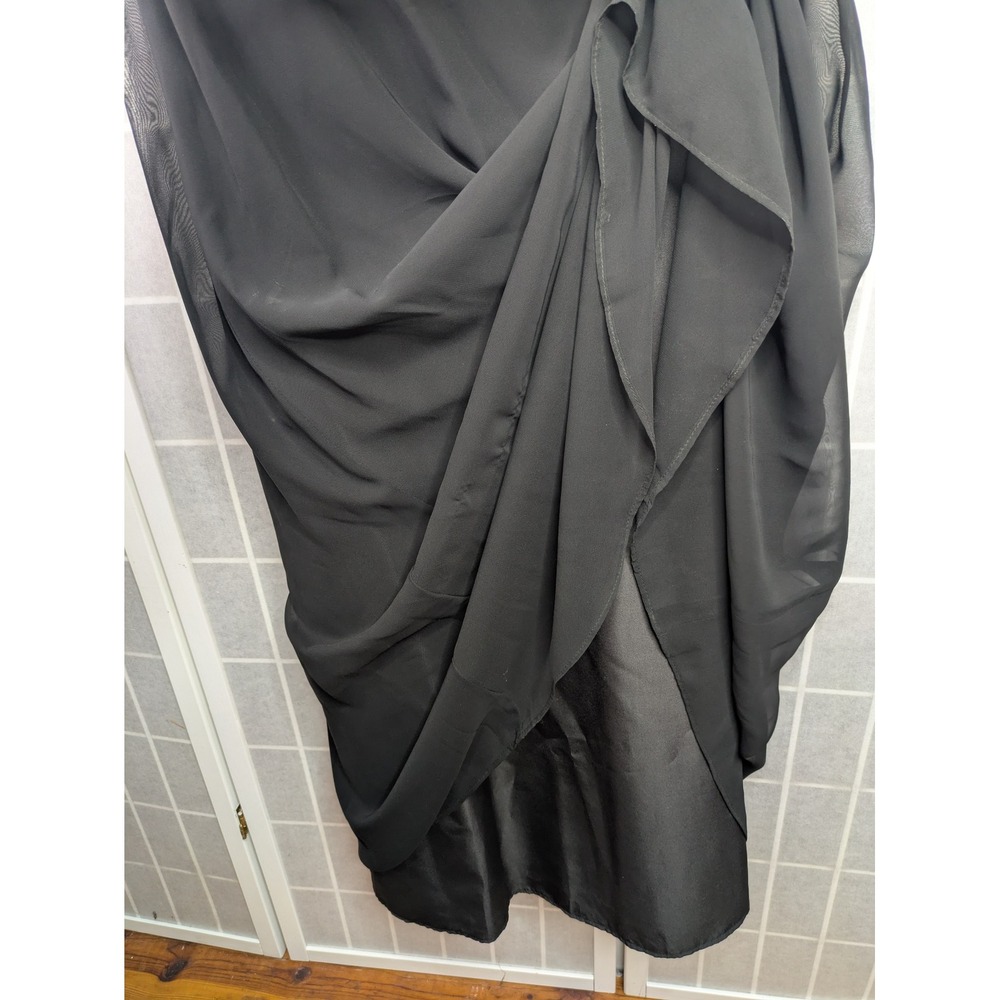 Alfred Angelo Women's Maxi Dress UK 11 US 6 Black Zipper‎ Buttons Wedding Classy - Picture 7 of 9